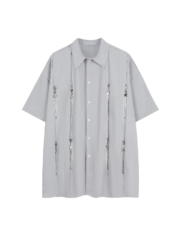 NB Star Zipper Short Sleeve Shirts