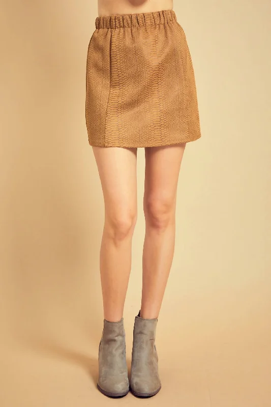 Run Wild Skirt In Camel