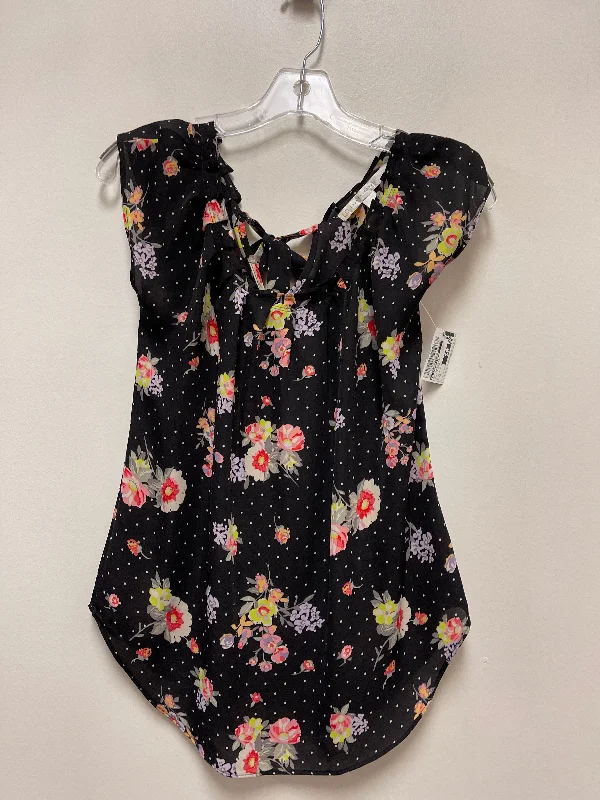 Top Sleeveless By Lc Lauren Conrad In Black & Pink, Size: S