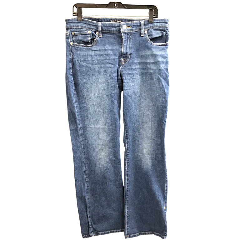 Jeans Straight By Lucky Brand In Blue Denim, Size: 14