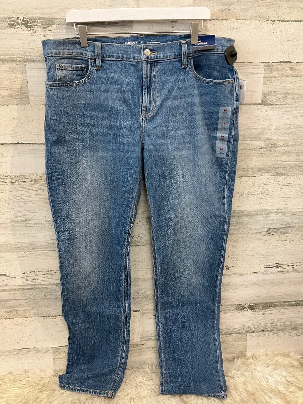 Jeans Straight By Old Navy In Blue, Size: 14