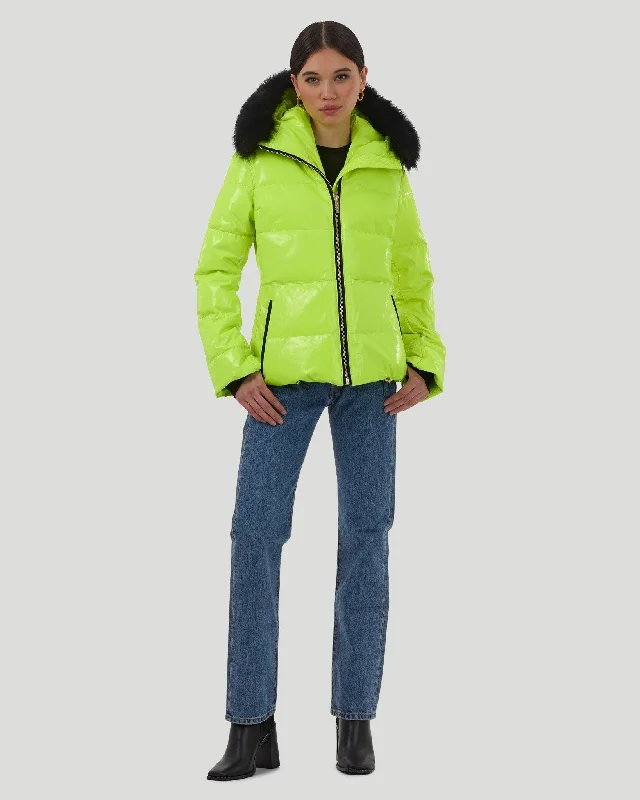 Apres-Ski Jacket with Detachable Fox Hood Trim