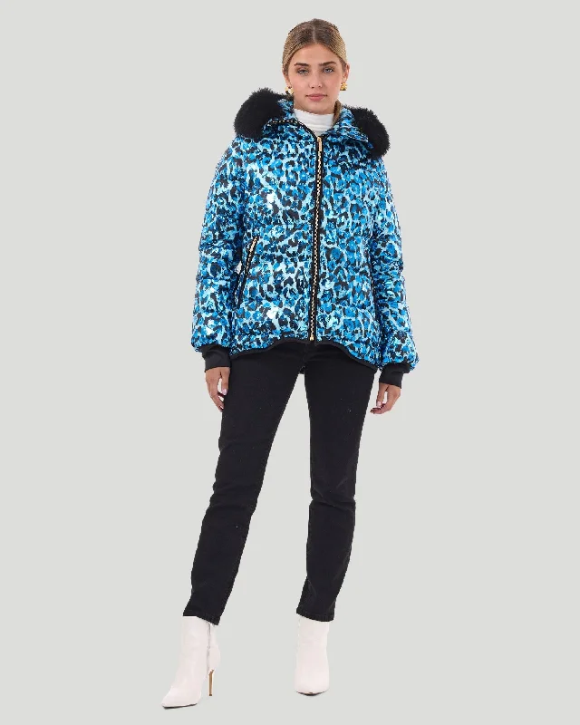 Apres-Ski Jacket with Detachable Toscana Shearling Lamb Hood Trim