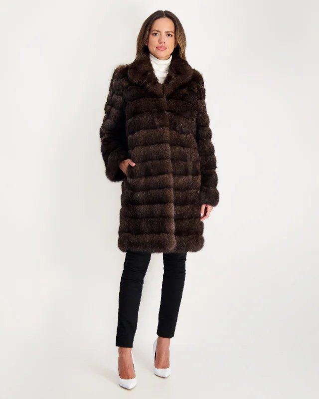 Horizontal Russian Sable Short Coat