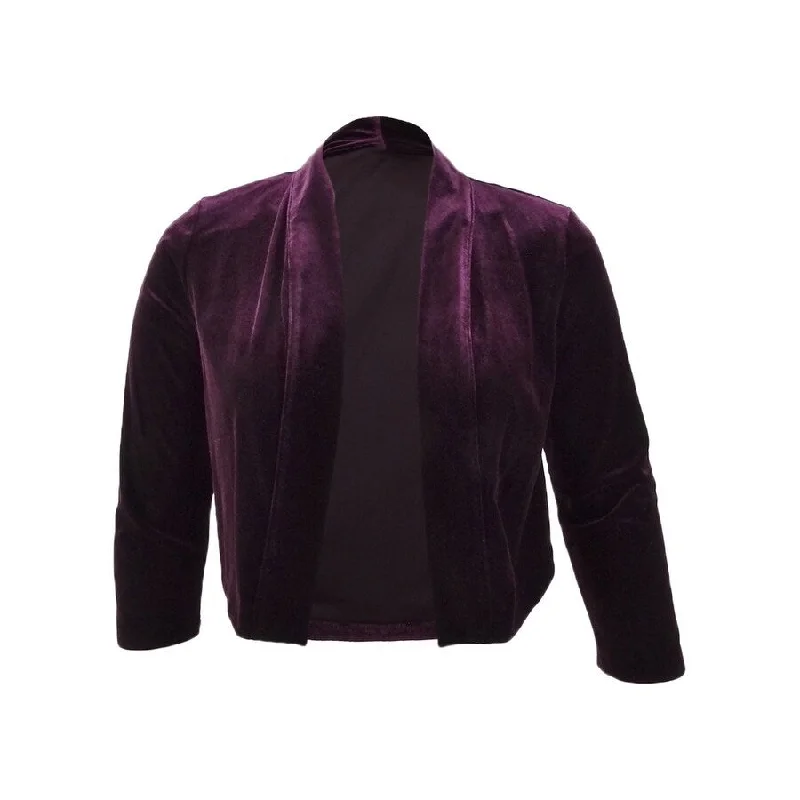 Calvin Klein Women's Velvet Shrug Purple Size Small