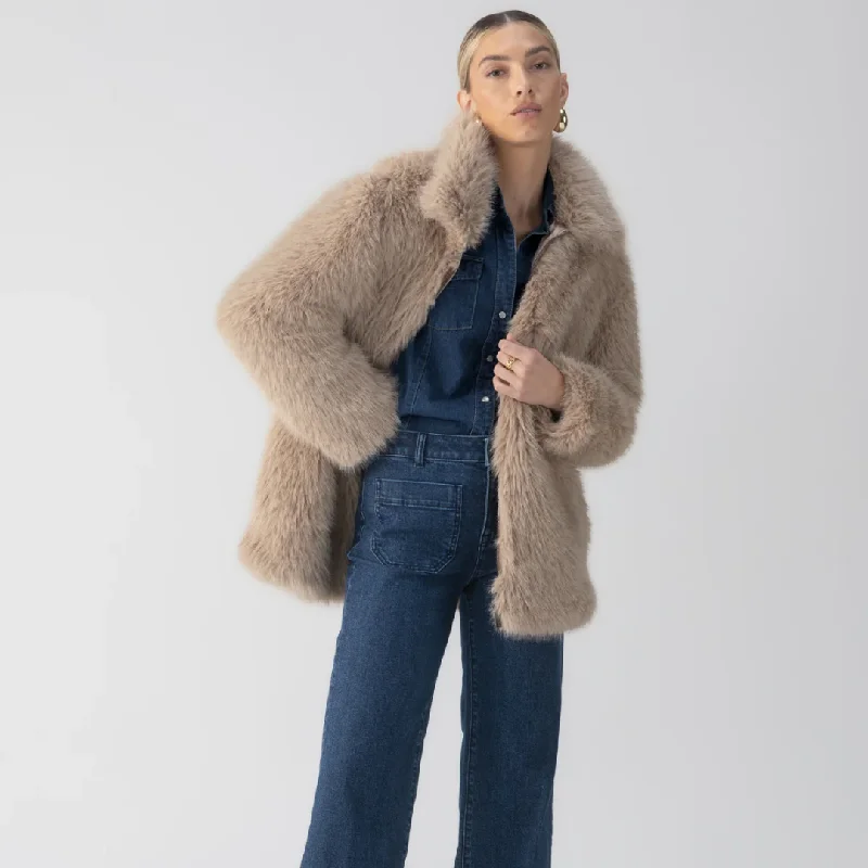 Carmen Fur Coat (Chocolate Sundae)