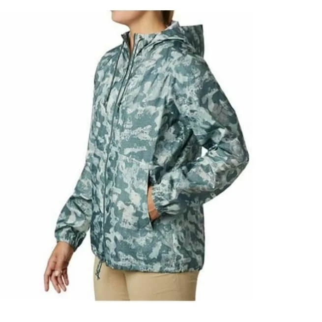 Columbia Women's Flash Forward Printed Windbreaker Green Size X-Small