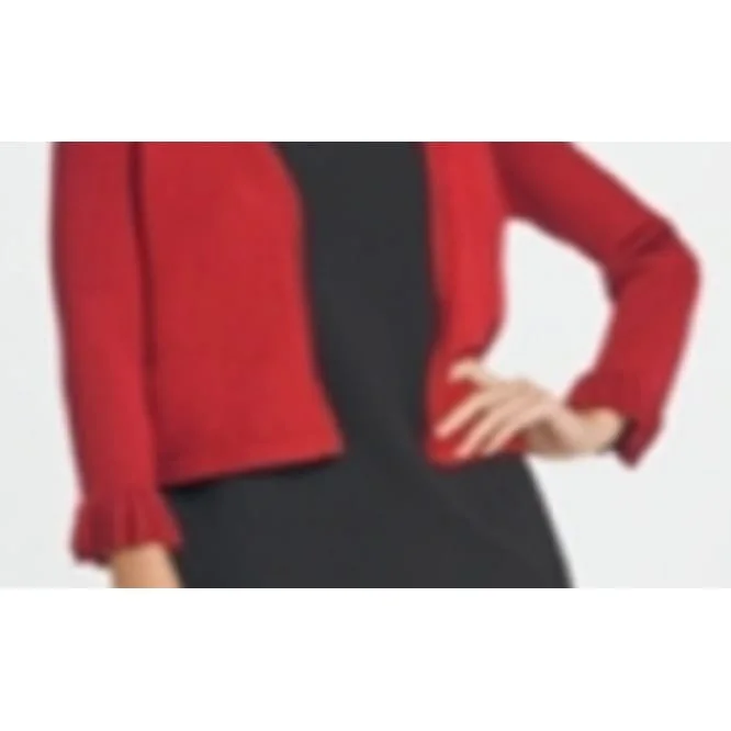 Dkny Women's Bell Sleeve Shrug Red Size Xl