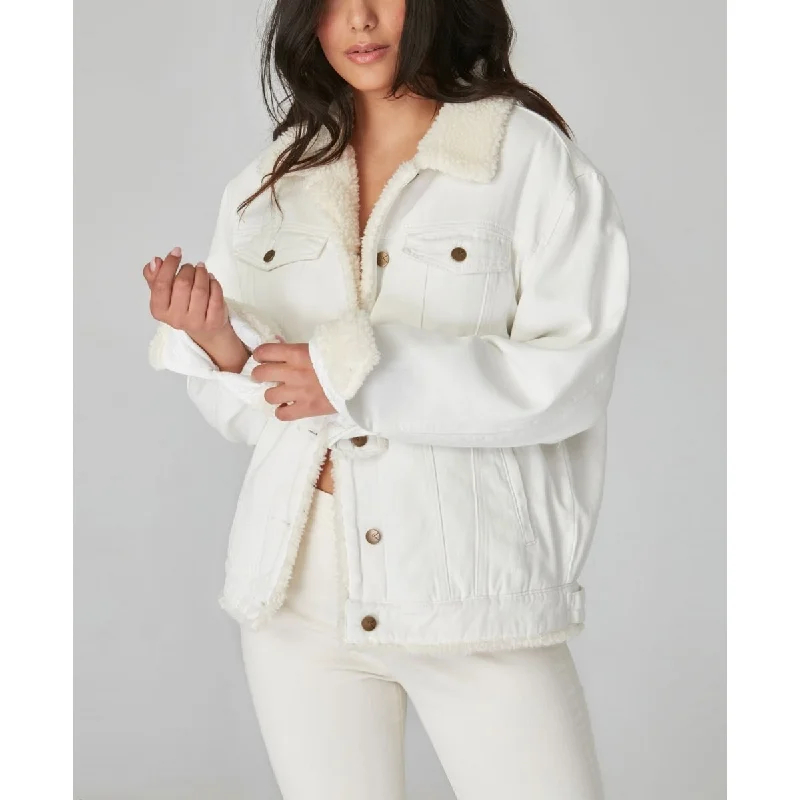 Lola Jeans Women's Trucker Jacket White Size X-Large