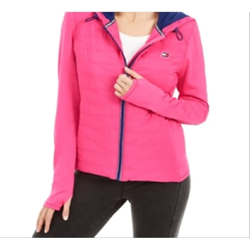 Tommy Hilfiger Women's Quilted Lightweight Jacket Pink Size Xx-Large