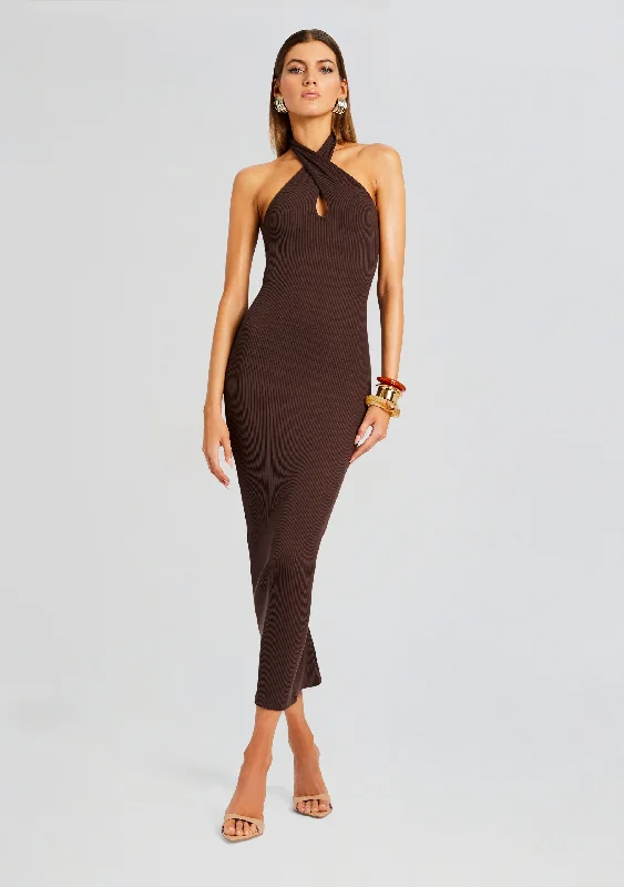 Lozza Halter Neck Maxi Dress