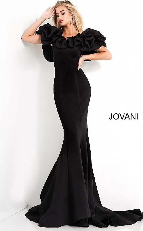 Jovani 04368 Long Off the Shoulder Evening Dress